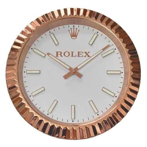 Rose gold Rolex clock