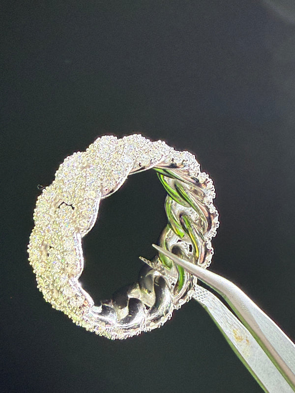 Moissanite Cuban Ring
