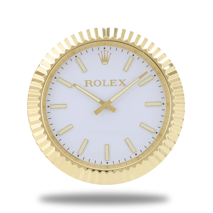 Gold Rolex wall clock