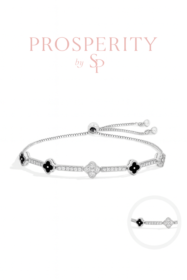Prosperity by SP Flowers Design Moissanite Charm Bracelet For Women 925 Sterling Silver 18KGold Plated Tennis Luxury Chain Party Jewelry