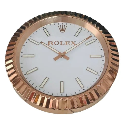 Rose gold Rolex clock